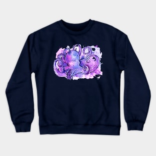 Watercolor Octopus - Purple Crewneck Sweatshirt